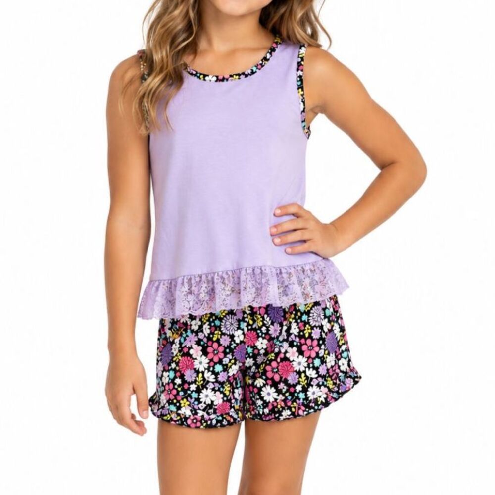🔥 5 for $30 🔥 George Girls 2-Piece Matching Floral Pajama Set | Size 10/12